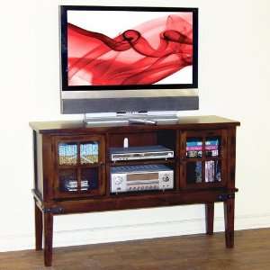   Fe Two Door 54 TV Stand in Dark Chocolate   3351DC