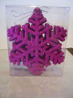 PINK SNOWFLAKE ORNAMENT DECORATIONS CHRISTMAS  