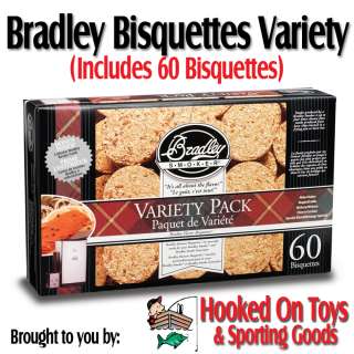 bradley smoker bisquettes 5 flavor variety pack 60 pieces 20 hours of 