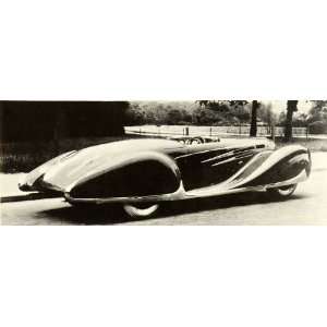   Type 165 Car Futuristic Automotive Design   Original Halftone Print