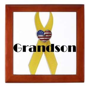  Military Backer Grandson (Yellow Ribbon) Keepsake Box 