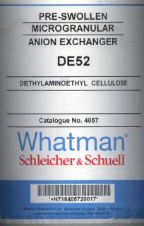 DE52 DEAE Diethylaminoethyl Whatman Anion Exchange 10g  