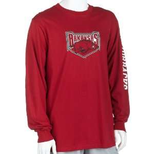  Arkansas Razorbacks 100% Cotton Long Sleeve T Shirt 