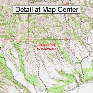 USGS Topographic Quadrangle Map   Sehorn Creek, California (Folded 