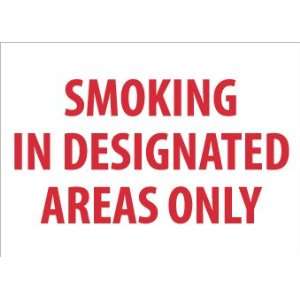 M248RB   Smoking In Designated Area Only, 10 X 14, .050 Rigid 