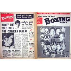   BOXING 1972 CLAY ARTHUR PEARSON ROWE PATTERSON CHUVALO