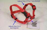 Small Adjustable Nylon Dog Harness with Snap Clip  