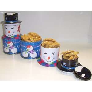 Scotts Cakes Snowy the Winter Chill Snowmans 3 Compartment Brittle 