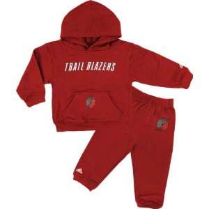 Portland Trail Blazers Red Toddler Basic Hooded Fleece Sweatshirt and 