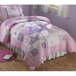  Princess Twin Quilt with Pillow Sham