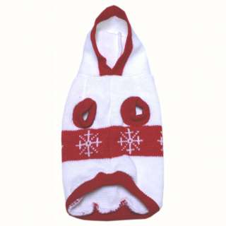 890 XS~XL White Snowflakes Hooded Sweater / Dog Clothes  