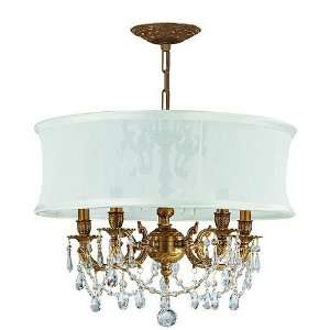 5535 OB SMW Brentwood Collection Five Light Olde Brass Chandelier with 