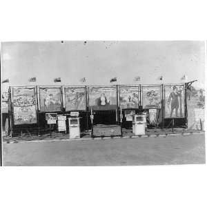  Entrance,Circus freak show,ticket booths,posters,1925 