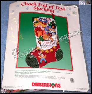 Dimensions CHOCK FULL OF TOYS STOCKING Needlepoint Christmas Kit 