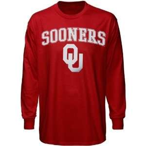 Oklahoma Sooners Crimson Universal Logo Long Sleeve T 