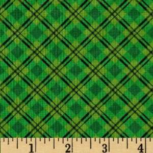   Bias Plaid Dark Green Fabric By The Yard Arts, Crafts & Sewing