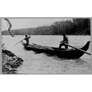  Indians poling up the Skeena River