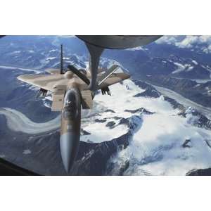  F 15C Eagle Aircraft from behind a KC 135R Stratostanker 