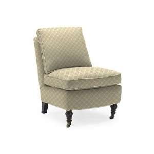 Williams Sonoma Home Kate Slipper Chair, Variegated Trellis, Creme 