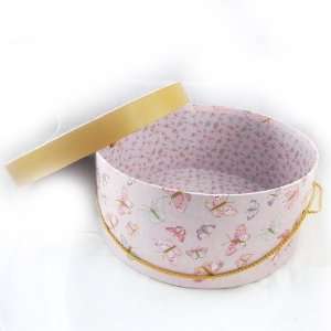  Hat box Papillons Romantiques pink.