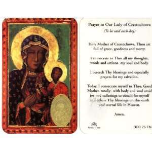  Our Lady of Czestochowa Prayer Card (RCC 74E)