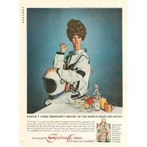  1966 Smirnoff Vodka Advertisement Woman Space Alien 