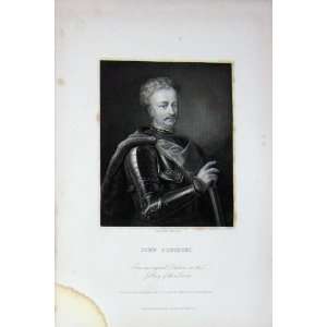   Charles Knight 1833 Antique Portrait John Sobieski Man