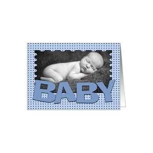  Baby Birth Announcement for Boy  Customizable Photo Card 