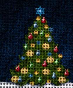 Needlepoint canvas Christmas Tree  