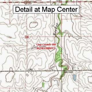  USGS Topographic Quadrangle Map   Clay Center SW, Kansas 