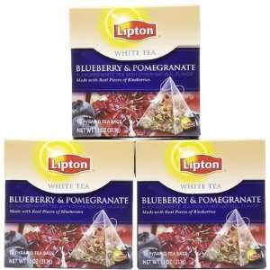  Lipton Pyramid White Tea Bags, Blueberry Pomegranate, 18 