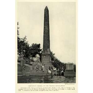  1926 Print Cleopatras Needle Monument Sculpture Thames 
