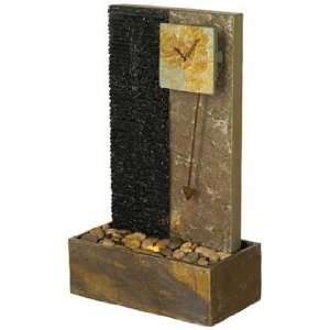  Slate Clock Tabletop Fountain