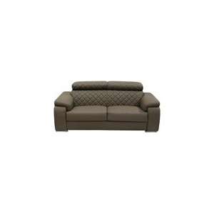   Mink Brown Sofa with Click Clack Adjustable Headrests