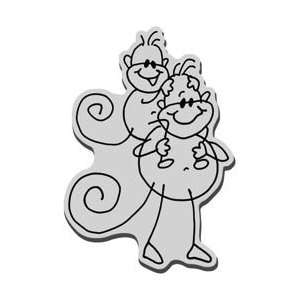  Stampendous Cling Rubber Stamp Changito Piggyback CRV175 