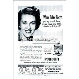 1951 Vintage Ad GlaxoSmithKline Consumer HC Polident   I 