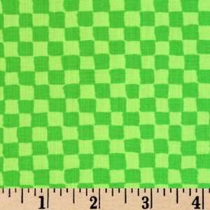 44 Wide Michael Miller Clown Check Grass Fabric By The 