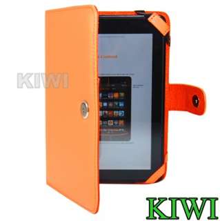 PREMIUM Orange Folio Carry Case Cover for  Kindle Fire Tablet 
