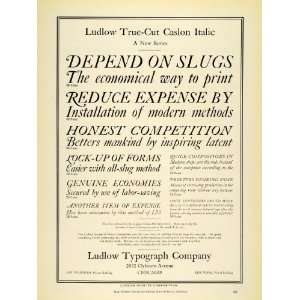  1925 Ad Ludlow Typograph Co Clybourn Avenue Chicago 
