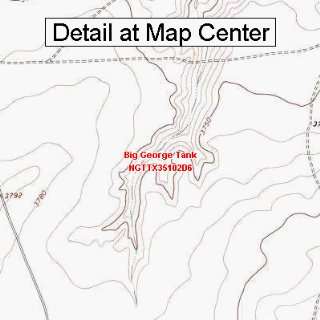   Map   Big George Tank, Texas (Folded/Waterproof)