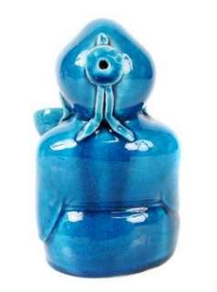 Antique Chinese Ming Blue God of Longevity Figurine  