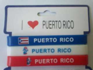  puerto rico silicone wristbands bracelets 3 pack us 