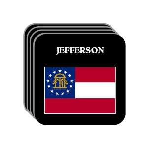  US State Flag   JEFFERSON, Georgia (GA) Set of 4 Mini 