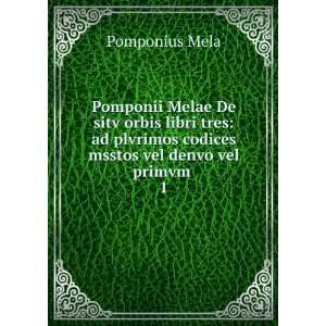  Pomponii Melae De sitv orbis libri tres ad plvrimos 