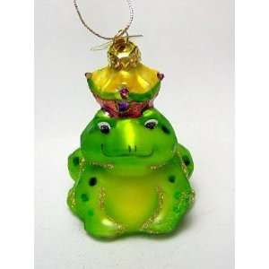  Margaret Cobane   Frog Prince Glass Ornament