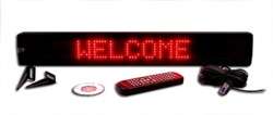 ONE LINE SEMI OUTDOOR ULTRA RED LED PROGRAMMABLE SIGN  4X26
