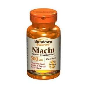  Sundown Naturals  Niacin, 500mg (Flush Free), 50 capsules 