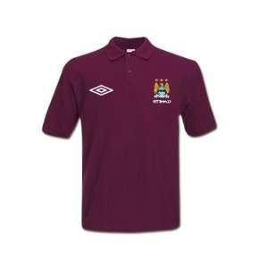 Manchester City FC Authentic EPL Polo Shirt Maroon   Medium 38/40