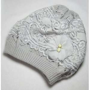  NEW Silver Grey Lace Hat, Limited. Beauty