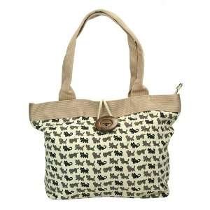  Cat Pattern Travel Tote / Canvas Tote Bag / Shoulder Bag 